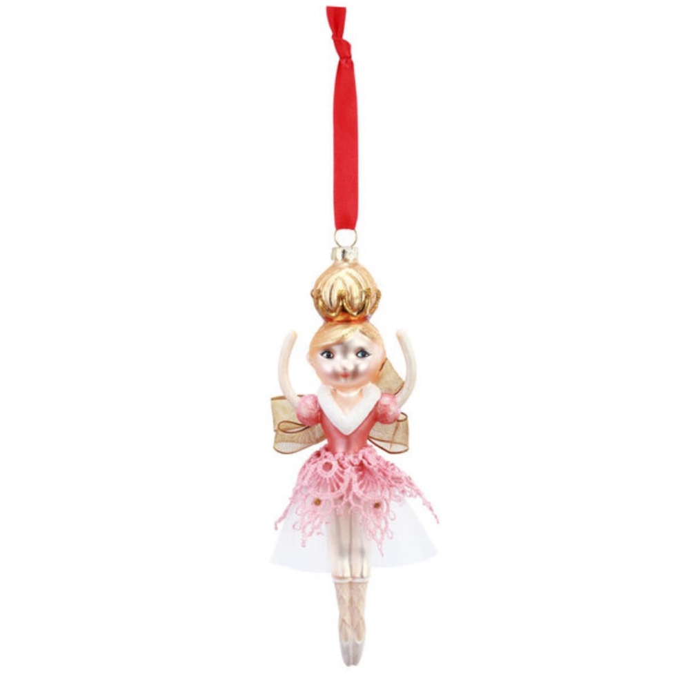 ✅Demdaco Blown Glass Sugar Plum Fairy Ornament
